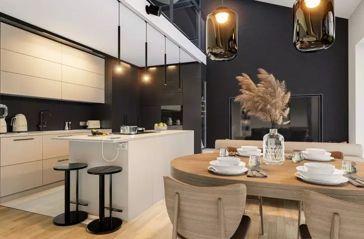 Living area in natural colors