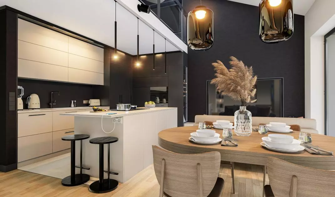 Living area in natural colors