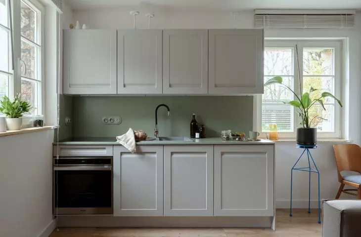 One of the two kitchens in Jagna Niedzielska's house 