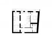 Interior of an apartment in a Krakow townhouse, projection