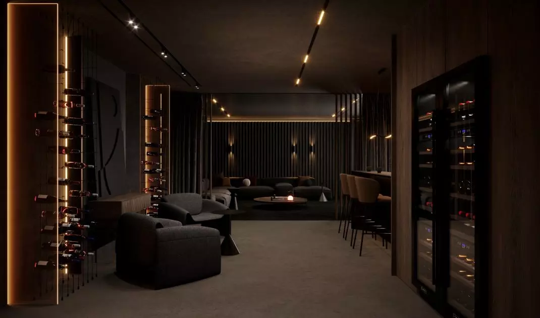 The cinema hall was preceded by a wine bar