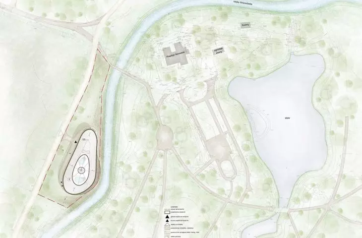 Projekt saunarium w Cieplicach Śląskich-Zdroju, plan zagospodarowania terenu