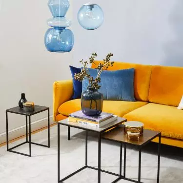 Combine blue with yellow for contrast