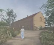 addiction therapy center, gable elevation