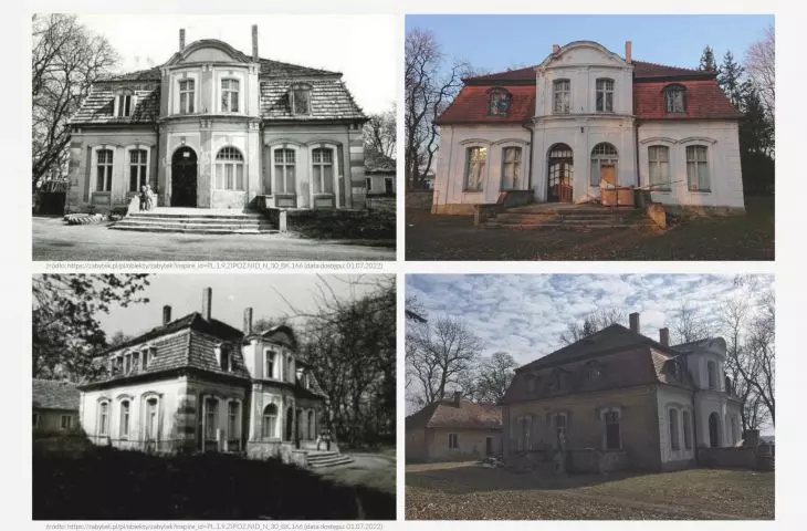 mansion in the past and now