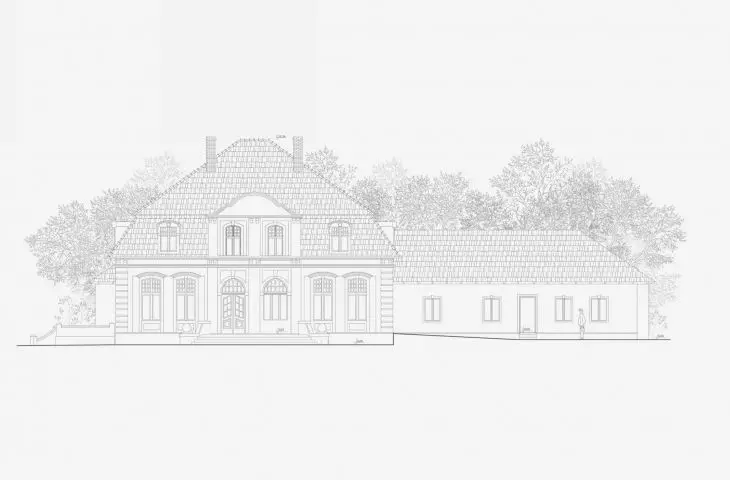 mansion, front elevation