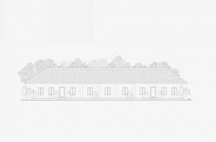 mansion, eastern elevation of outbuilding