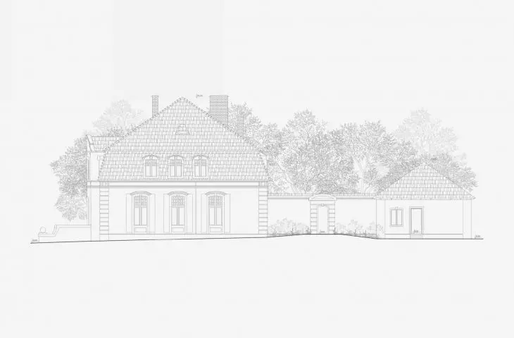mansion, south elevation