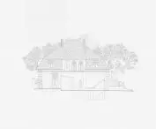 mansion, eastern elevation