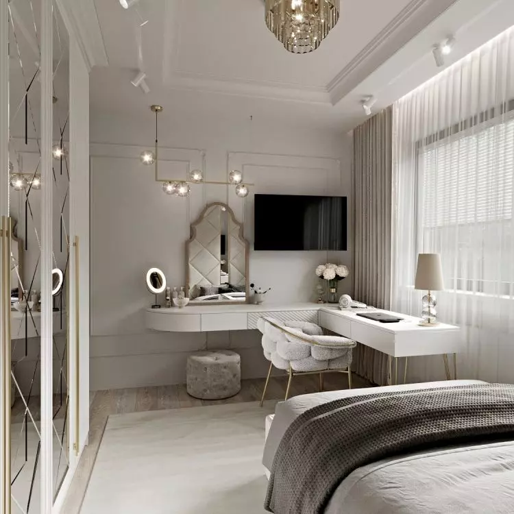 The room is kept in subdued colors