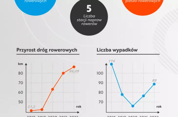 w raporcie znajdziemy poszczególne dane dotyczące dwudziestu największych miast w Polsce