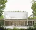 Gymnasium overlooking the garden