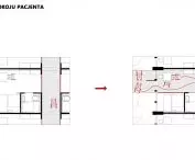 Diagram of patient room transformation