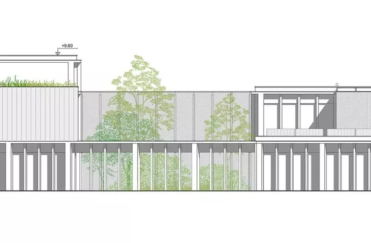 Rehabilitation center in Gdansk, south elevation
