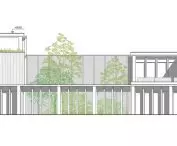 Centrum rehabilitacji w Gdańsku, elewacja południowa