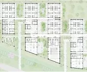 Rehabilitation center in Gdansk, projection of level 0 (thesis)
