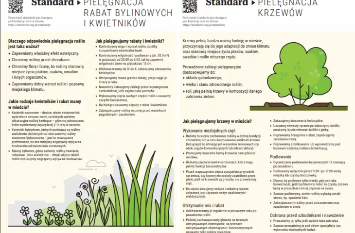 example of a simplified standards sheet