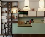 Bar w kolorze miętowej zieleni