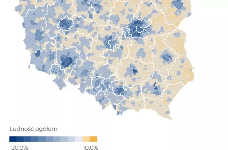 różnica między liczbą osób zameldowanych a liczbą ludności według spisu powszechnego