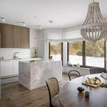 Combine smooth surfaces with fabrics