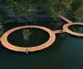 The piers on Lake Slupecki consist of two districts