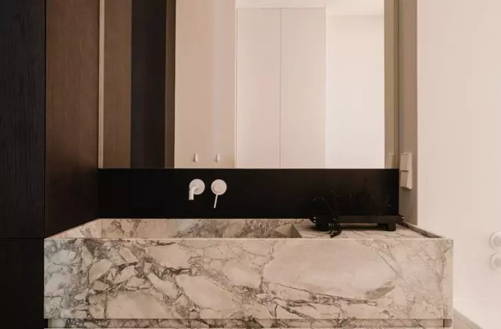 Marble washbasin in the bathroom