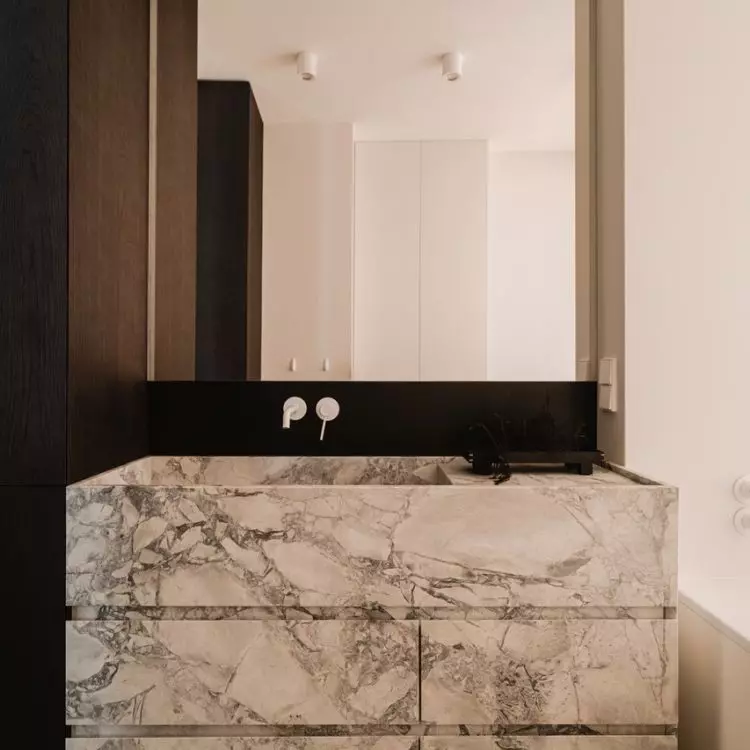 Marble washbasin in the bathroom