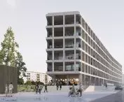 propozycja pracowni Maćków Pracownia Projektowa; widok od ulicy Armii Krajowej