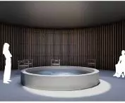 The chapel was designed as a universal place, not subordinated to any particular religion