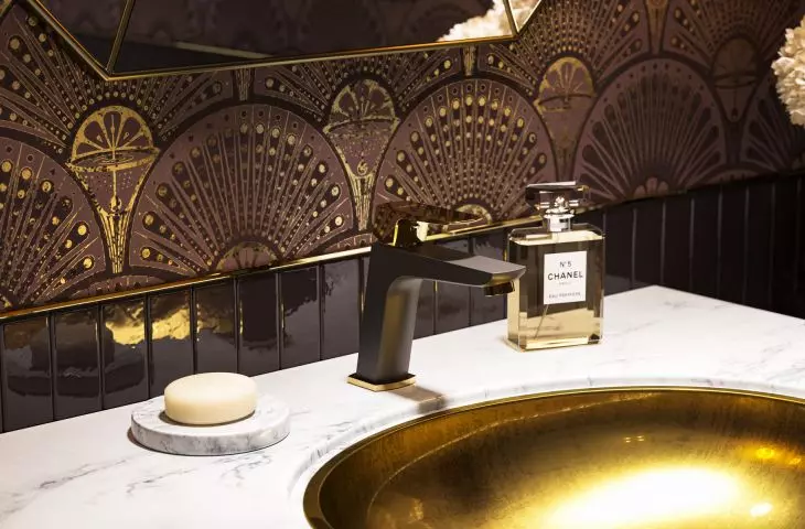 bateria umywalkowa stojąca VITTO BLACK GOLD