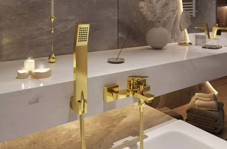 bateria wannowa ścienna VITTO GOLD VERDELINE