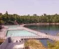 The space available to beachgoers consists of several basins