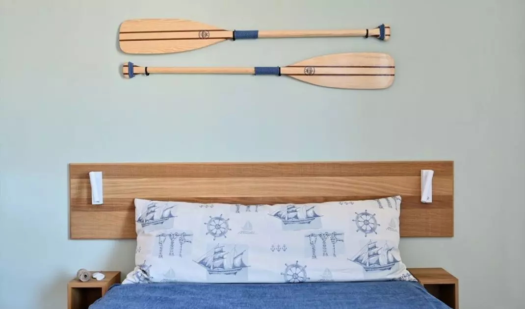 A lot of nautical motifs appear in the interior 