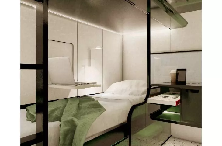 Interior design of an accessible railroad carriage
