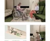 Interior design of an accessible railroad carriage