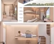 Interior design of an accessible railroad carriage