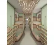 Interior design of an accessible railroad carriage