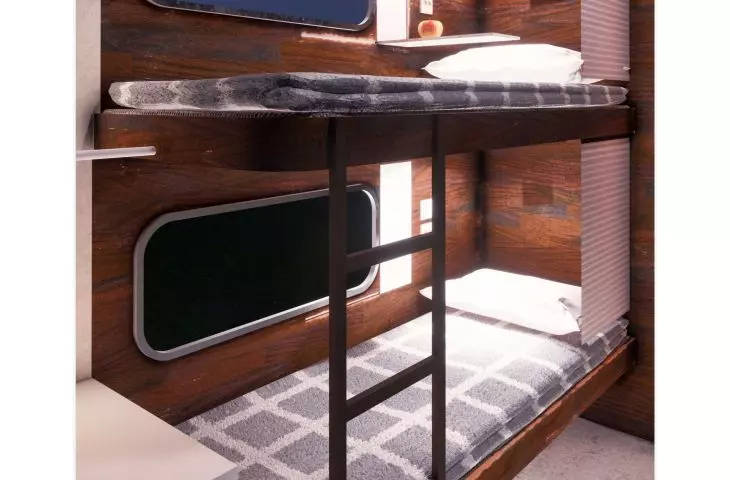 Interior design of an accessible railroad carriage