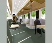 Interior design of an accessible railroad carriage