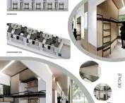 Interior design of an accessible railroad carriage