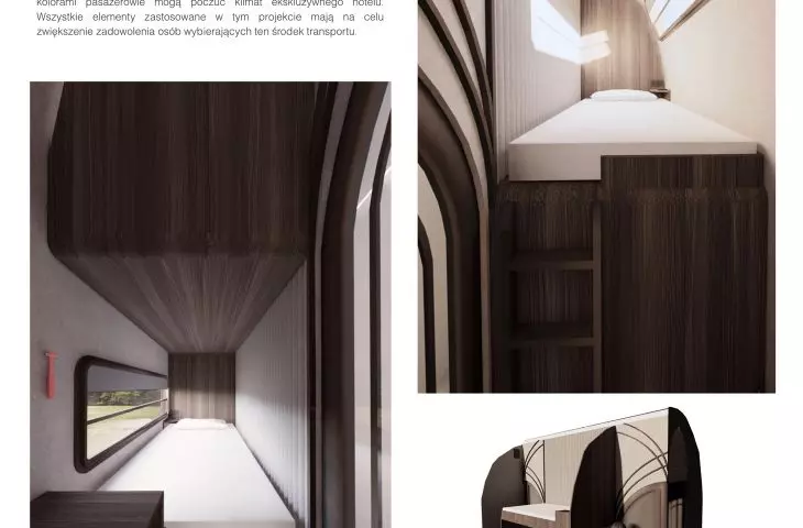 Interior design of an accessible railroad carriage