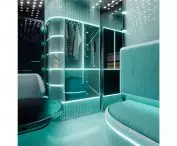 Interior design of an accessible railroad carriage