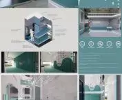 Projekt wnętrza dostępnego wagonu kolejowego