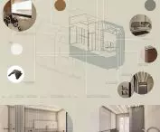 Interior design of an accessible railroad carriage