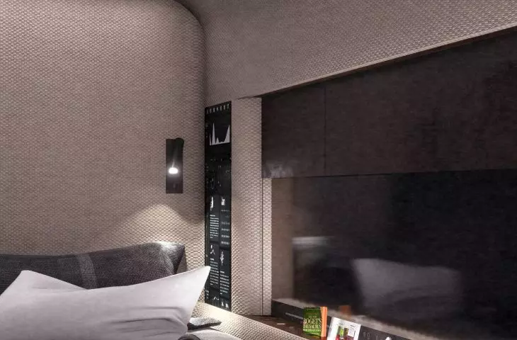 Interior design of an accessible railroad carriage