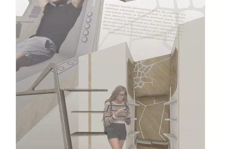 Interior design of an accessible railroad carriage