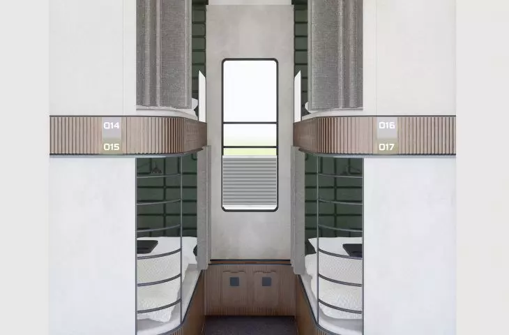 Interior design of an accessible railroad carriage