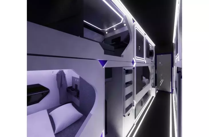 Interior design of an accessible railroad carriage