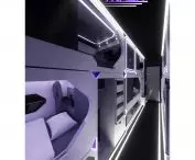 Interior design of an accessible railroad carriage