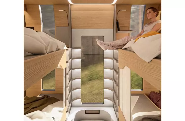Interior design of an accessible railroad carriage